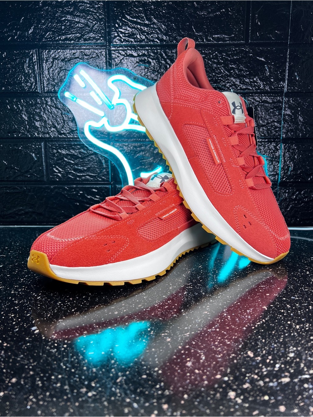 Under Armour Street Mirage Men's Walking Suede Shoes Sneakers Orange - 11.5
